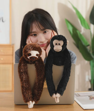 Lange Arm Aap, Luiaard, Orang-oetan & Lemur Pluche Speelgoed - Hangend Knuffel (50/70cm)