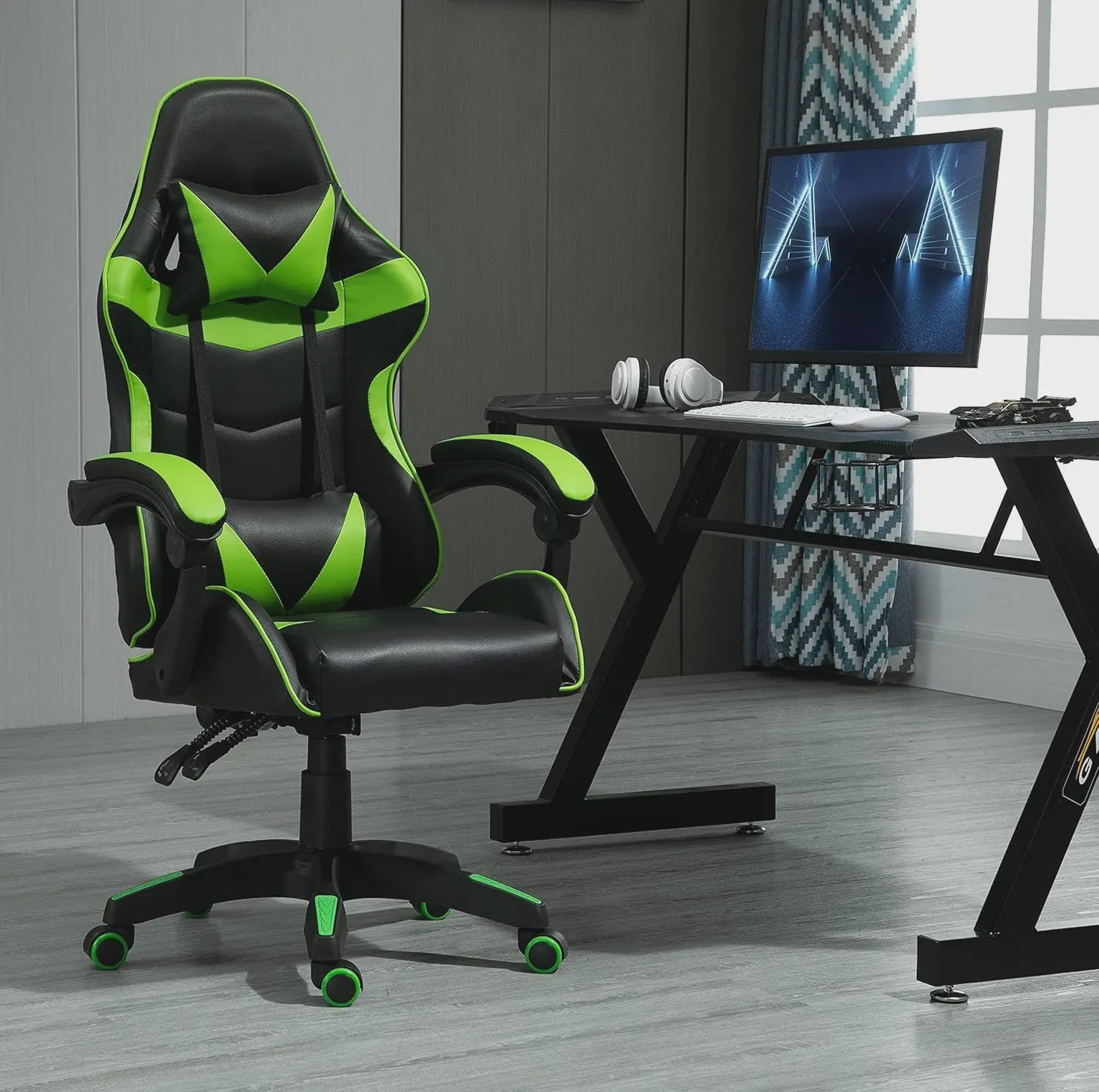 Ergonomische Gaming Stoel met Kantelfunctie - Kunstleer - Bureau & Home Office