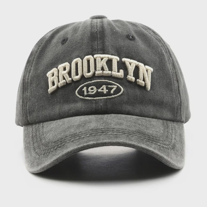 Retro Brooklyn Baseball Cap - Katoen, Verstelbaar, Unisex