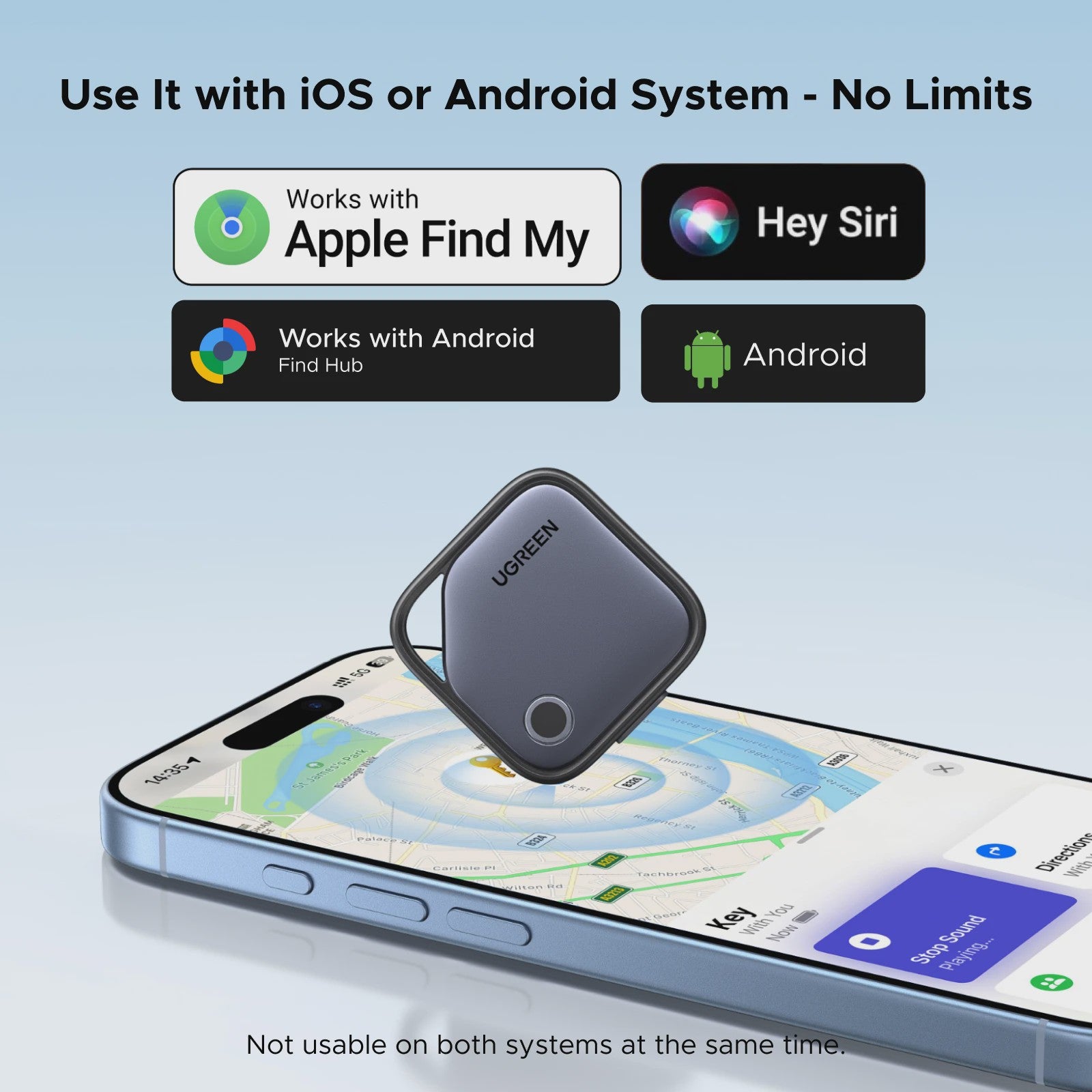 UGREEN Smart Finder Tracker Card: Vind Alles met iOS & Android