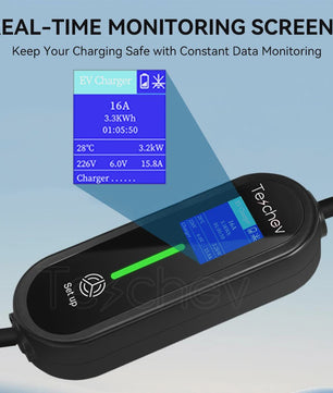 Draagbare EV Charger 16A Type 2 met Schuko Stekker - Laadkabel voor Elektrische Auto's