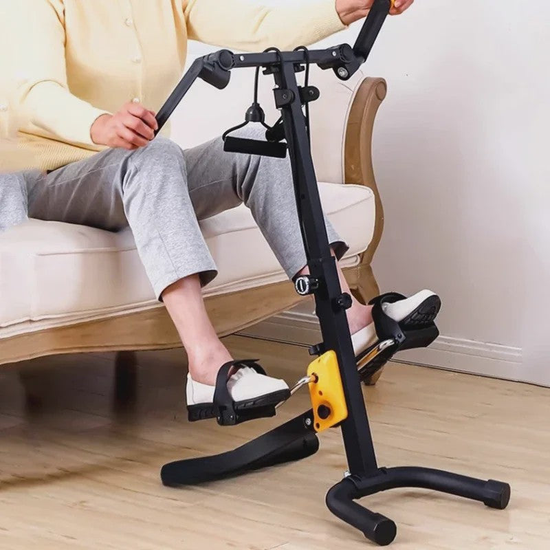 Compacte Hometrainer Fiets & Stepper met Handgreep - Revalidatie & Fitness