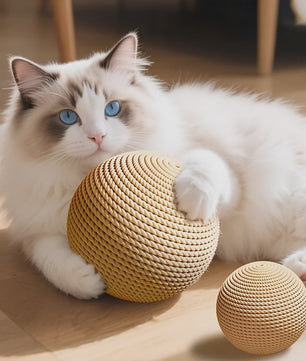 Grote Sisal Kattenbal: Interactief Krab-, Kauw- en Tandspeeltje voor Uren Speelplezier