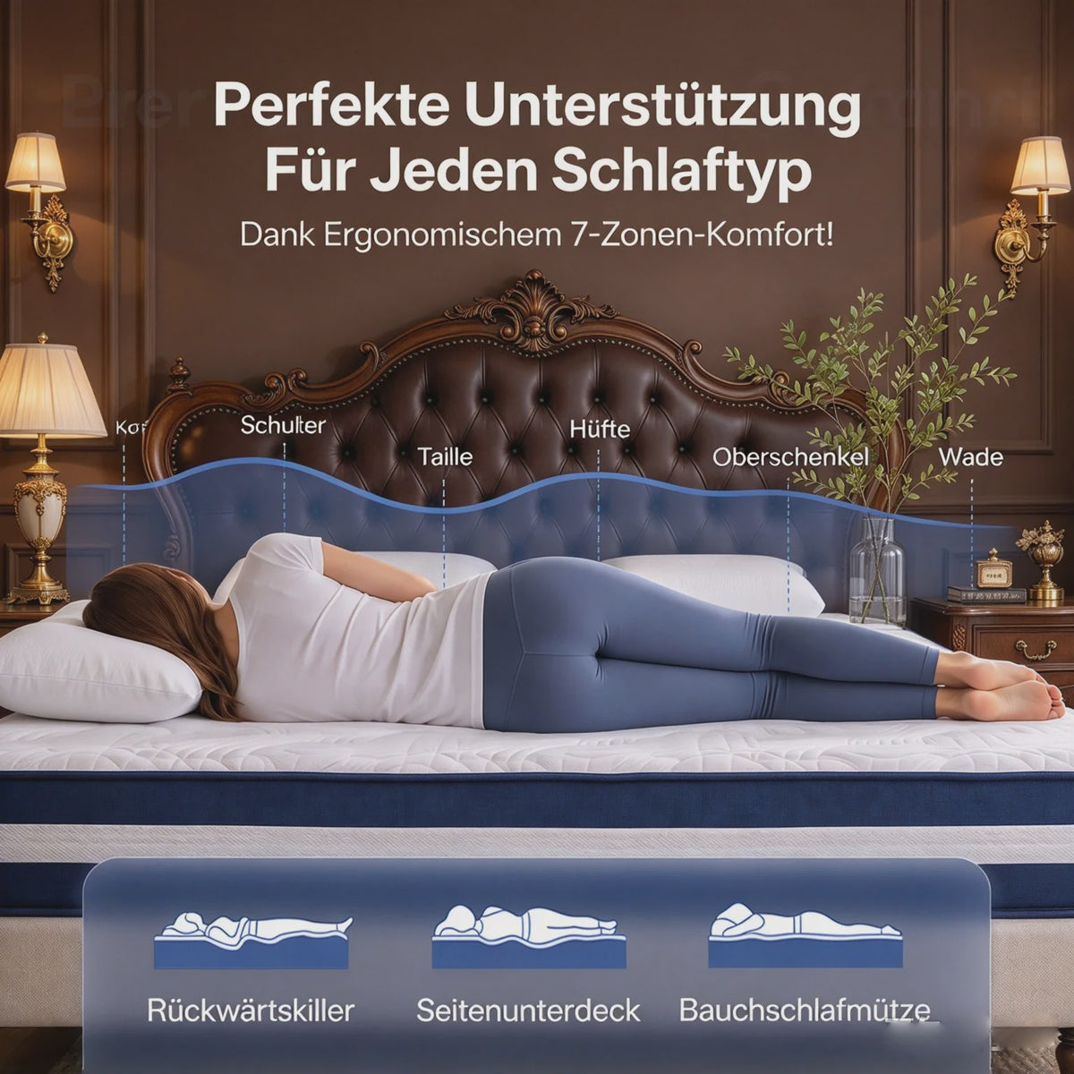 7-Zone Pocket Spring Hybride Matras 25cm Dik - Ademend & Bewegingsisolerend - Diverse Maten