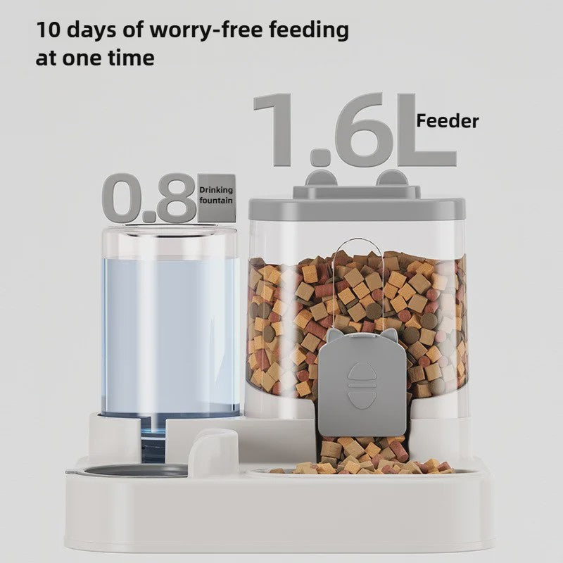 Automatische Voerbak en Waterdispenser voor Huisdieren - Anti-Knoei Ontwerp