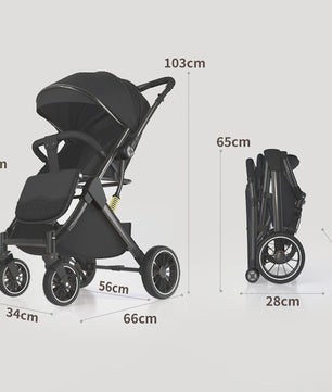 Luxe Lichtgewicht Kinderwagen Baby Reiswieg Travel System - Comfortabel en Veilig Reizen