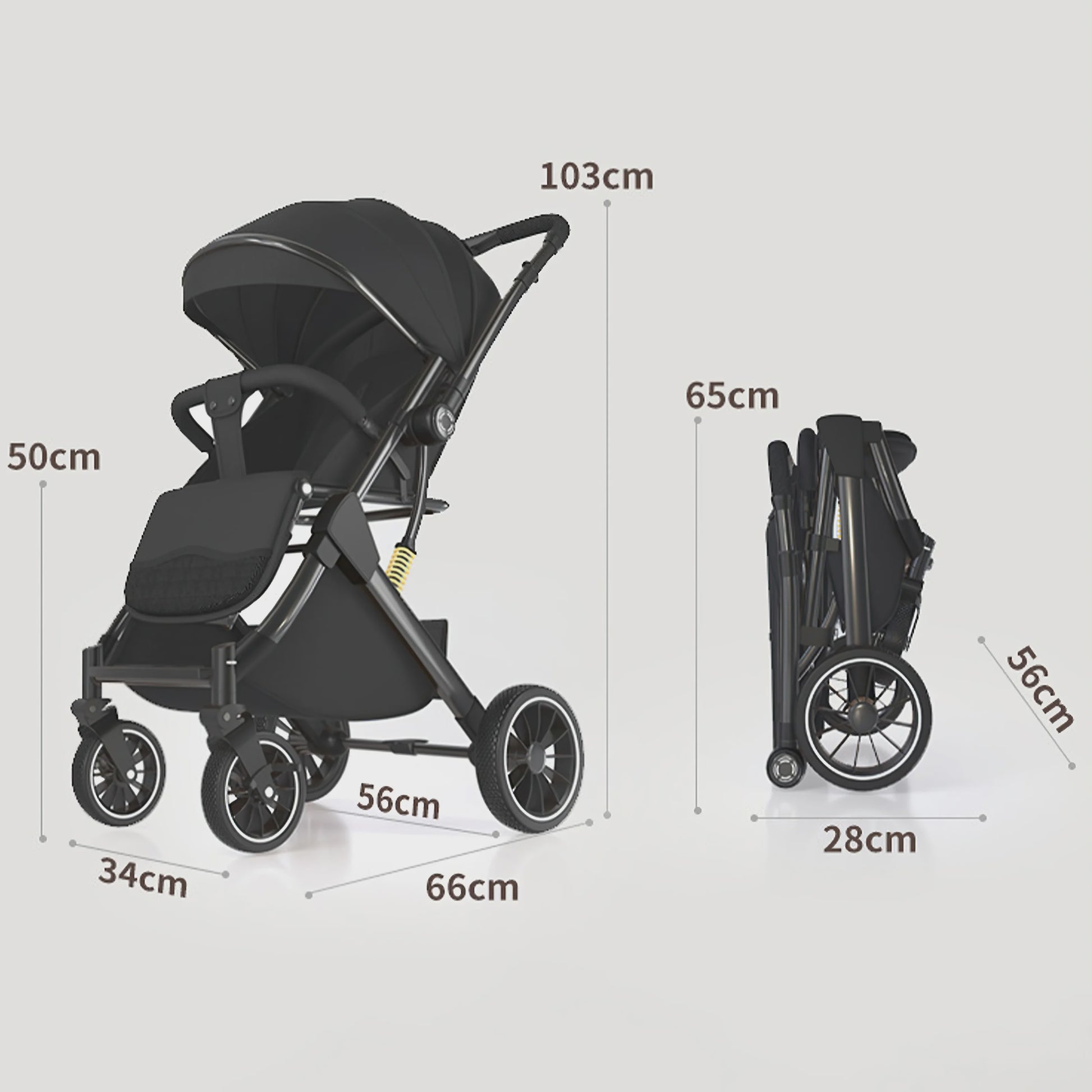 Luxe Lichtgewicht Kinderwagen Baby Reiswieg Travel System - Comfortabel en Veilig Reizen