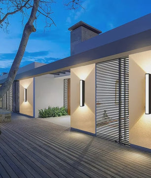 Moderne Waterdichte LED Buitenmuurverlichting - Lange Strip Aluminium IP65