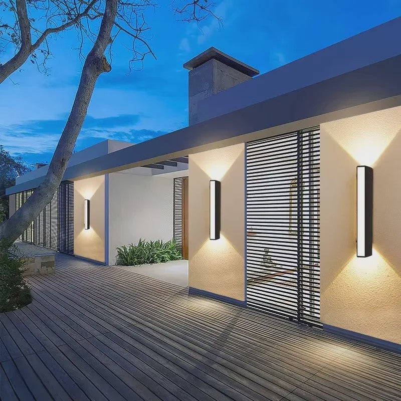 Moderne Waterdichte LED Buitenmuurverlichting - Lange Strip Aluminium IP65