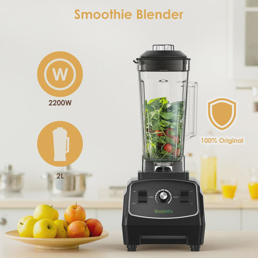 Krachtige BPA-vrije Blender 2200W - Professionele Mixer, Juicer & Foodprocessor