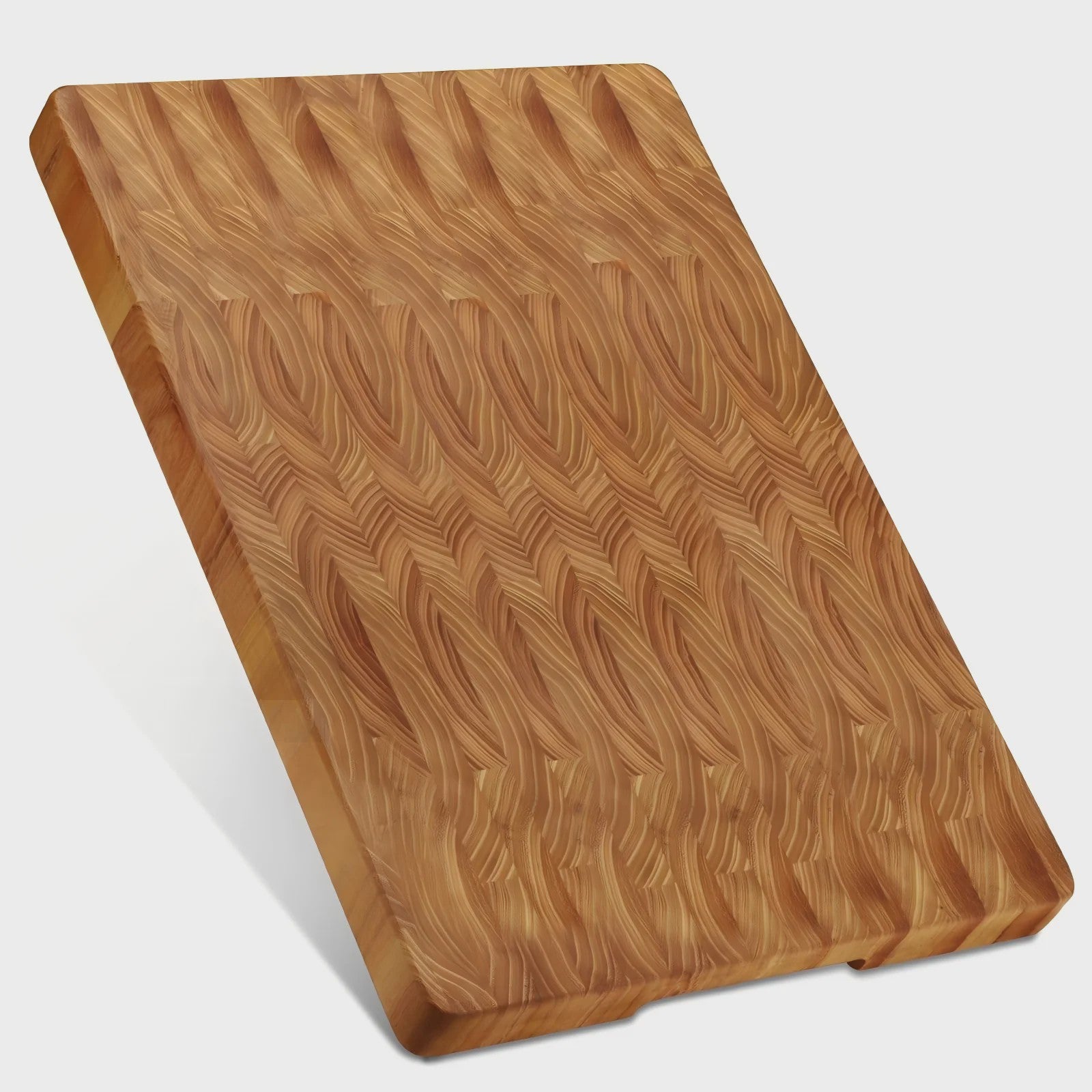 Grote Teak Houten Snijplank met Verborgen Handgrepen - Ideaal voor Vlees en Charcuterie