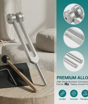 Miwayer Stemvork Set 128Hz, 256Hz, 512Hz met Hamer & Tas - Professionele Klanktherapie Instrumenten