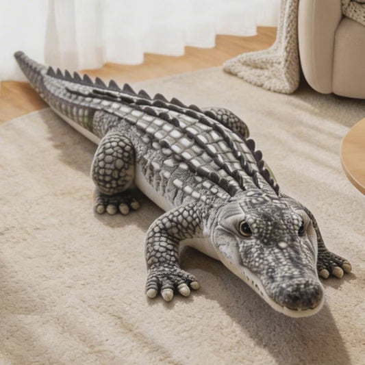 Realistisch Krokodil Pluche Speelgoed - 65/90CM - Zacht & Levensgetrouw Kussen