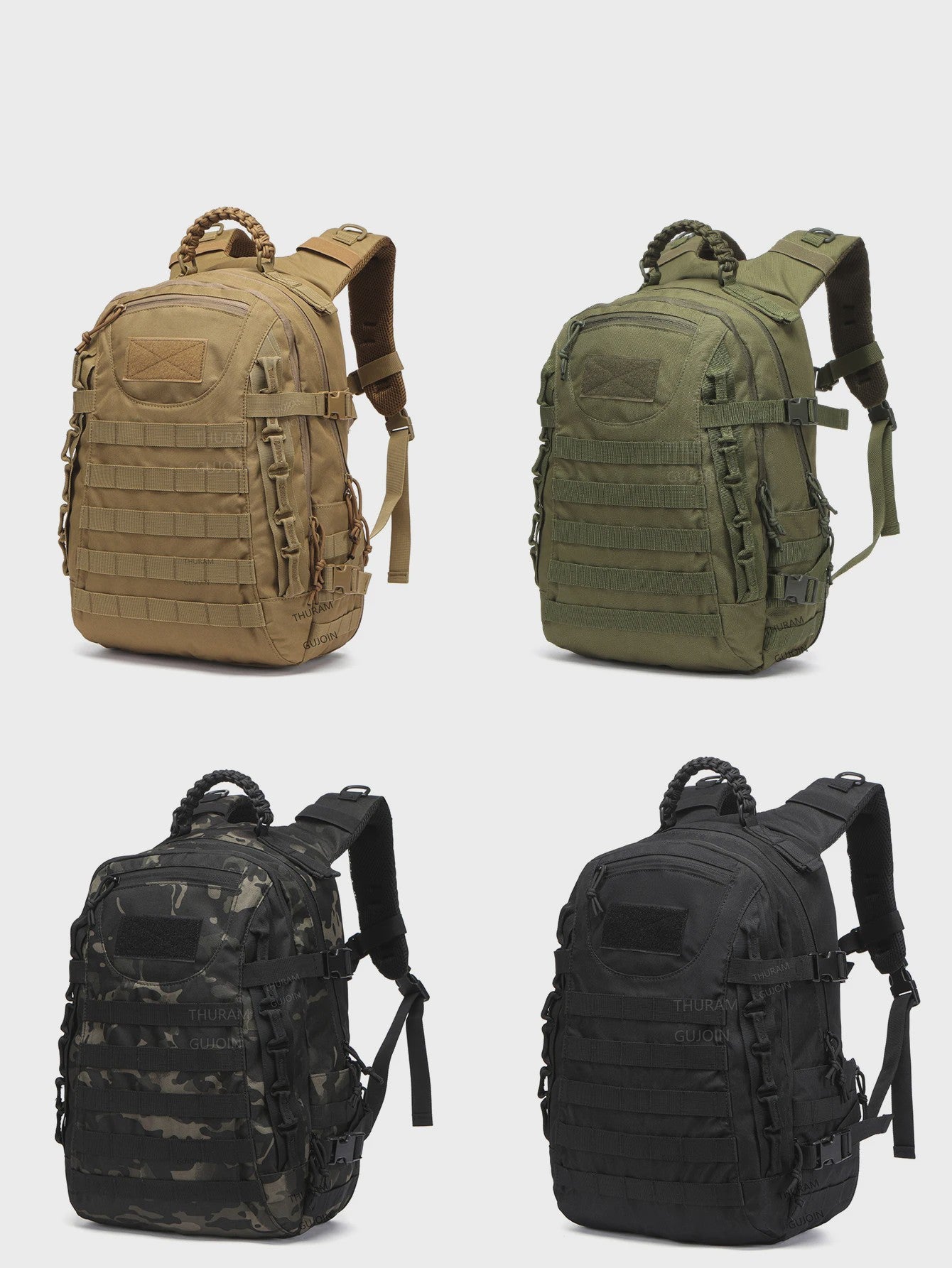 38L Tactische Rugzak - Waterdicht, MOLLE Systeem, Grote Capaciteit voor Outdoor & Reizen