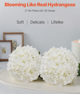 Kunstbloemen Witte Hydrangea - Zijde, Realistisch, Bulk voor Bruiloft & DIY