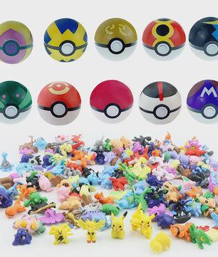 Set van 24 Pokemon Figuren - Diverse Stijlen, 2-3cm - Pikachu, Pokeball & Meer - Leuk Cadeau