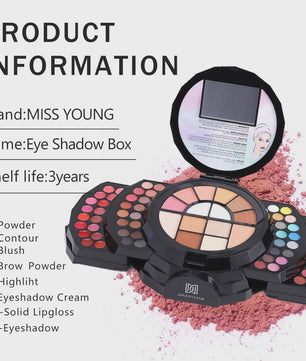 Professionele Make-up Palet: 110 Kleuren Eyeshadow, Lipgloss, Blush & meer