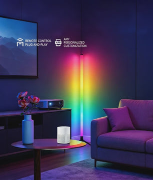 120cm LED RGB Vloerlamp met Geluidsensor & App Bediening - Sfeerverlichting