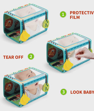 Interactief Baby Stoffen Boek met Spiegel - Educatief Montessori Speelgoed