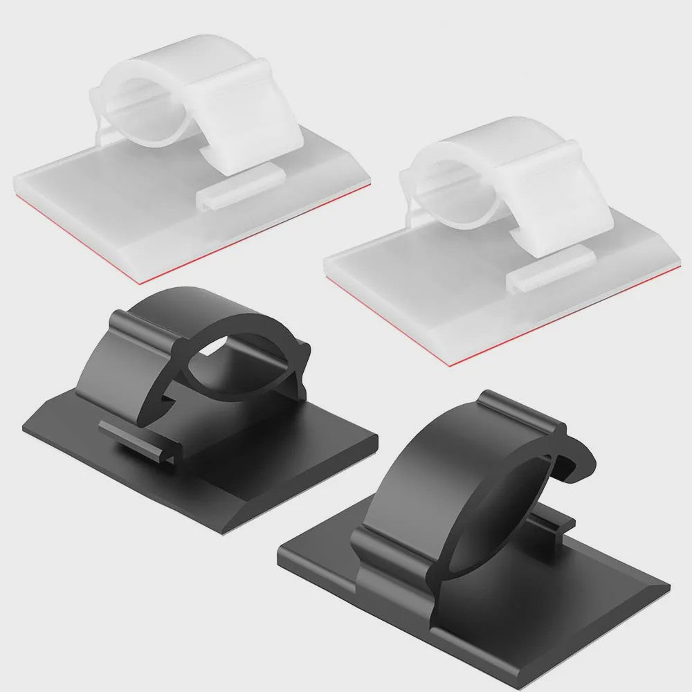 30x Kabel Organizer Clips - Draad Beheer voor Bureau, Auto & Thuis