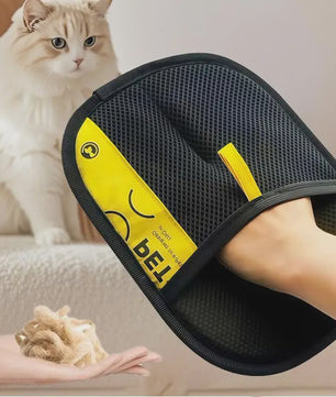 Elektrische Haarverwijderaar Handschoen voor Honden & Katten - Herbruikbaar & Wasbaar met Pluisroller