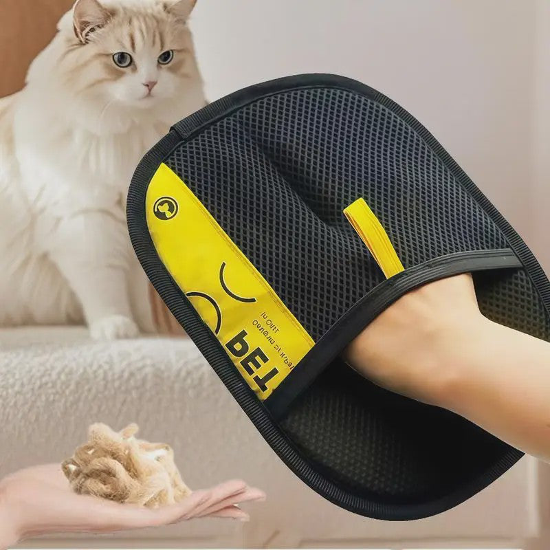 Elektrische Haarverwijderaar Handschoen voor Honden & Katten - Herbruikbaar & Wasbaar met Pluisroller