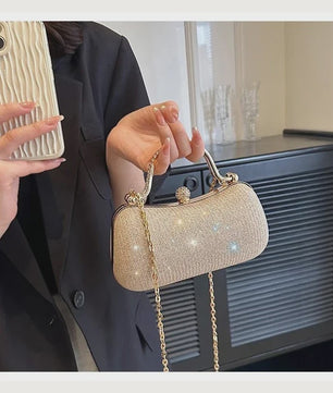 Glitter Avondtasje met Diamant Effect - Chique Clutch & Schoudertas