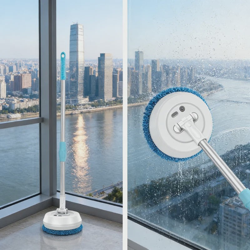 Draadloze Spin Mop: Automatische Vloer-, Auto- en Ramenreiniger