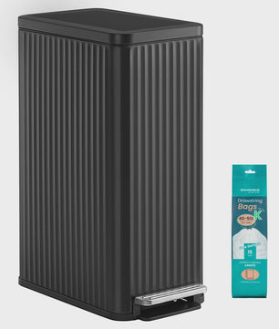Songmics Keuken Pedaalemmer 50L - Stijlvol RVS met Soft Close & Ruimtebesparend Ontwerp