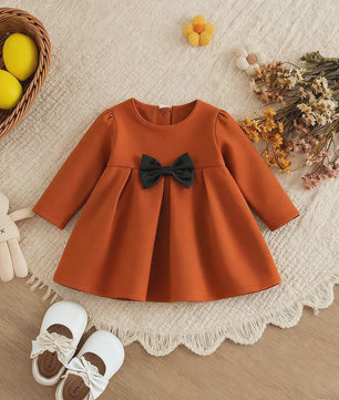Schattige Baby Meisjes Jas - Wolmix met Strik - Herfst/Winter