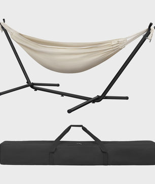 Draagbare Dubbele Hangmat met Onderstel - 250kg Capaciteit voor 2 Personen - Outdoor & Camping