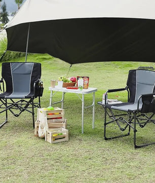 XL Regisseurs Campingstoel - Zware Kwaliteit, Opvouwbaar met Zijtafel & Opbergvak