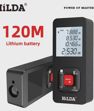 HILDA Laser Afstandsmeter - 50M, 100M, 120M - Precisie Bouwmeting & Meetinstrument