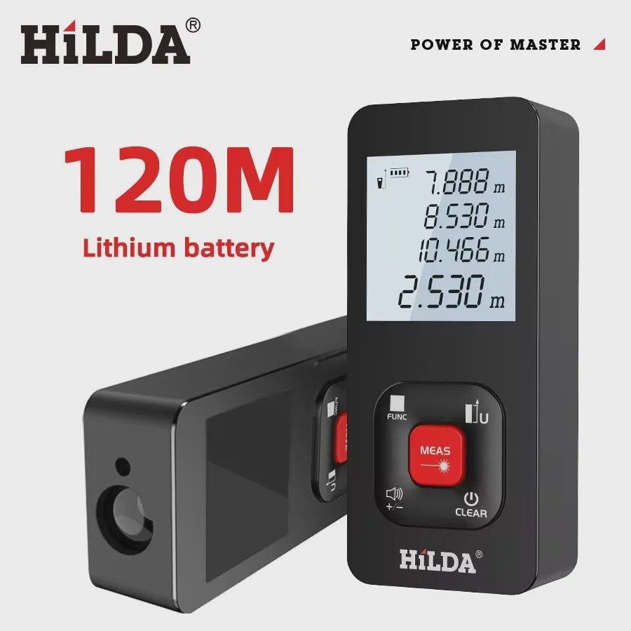 HILDA Laser Afstandsmeter - 50M, 100M, 120M - Precisie Bouwmeting & Meetinstrument