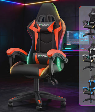 Gartistgo Ergonomische Gaming Stoel met RGB LED Verlichting