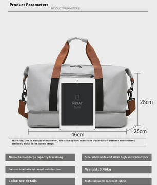 Grote Reistas Sporttas Duffle Bag - Waterafstotend, Schoenenvak, Ideaal voor Reizen & Fitness