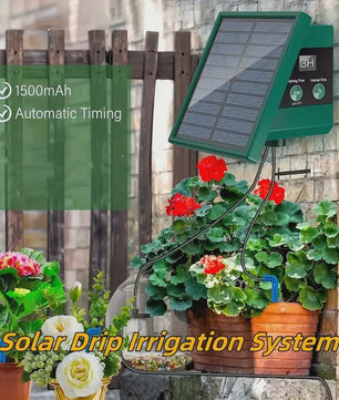 Zelf-Installatie Zonne-Irrigatiesysteem met 10 Druppelaars voor Tuin & Balkon