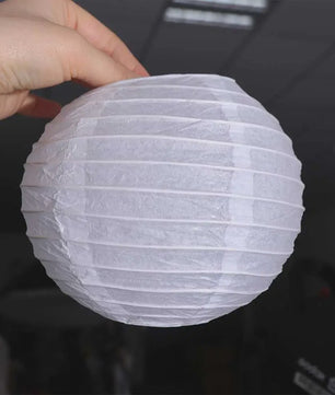 Witte Ronde Papieren Lampion - Chinese Sfeer voor Feest & Festival (10-40cm)