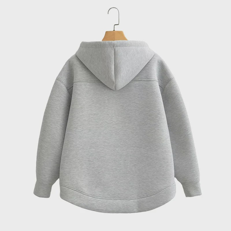 Unisex Oversized Rits Hoodie met Dubbele Zakken - Comfortabele Streetwear