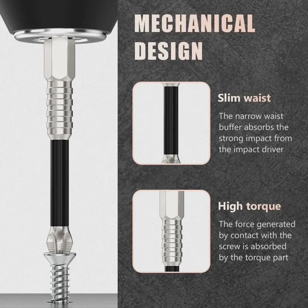 6-delige Magnetische Impact Schroefbits Set - Heavy Duty S2 Staal, Anti-slip & Schokbestendig