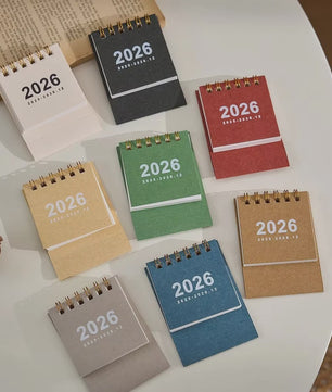 Mini Bureaukalender 2026 - Creatieve Spiraalgebonden Kalender voor Bureau Decoratie & Kantoor