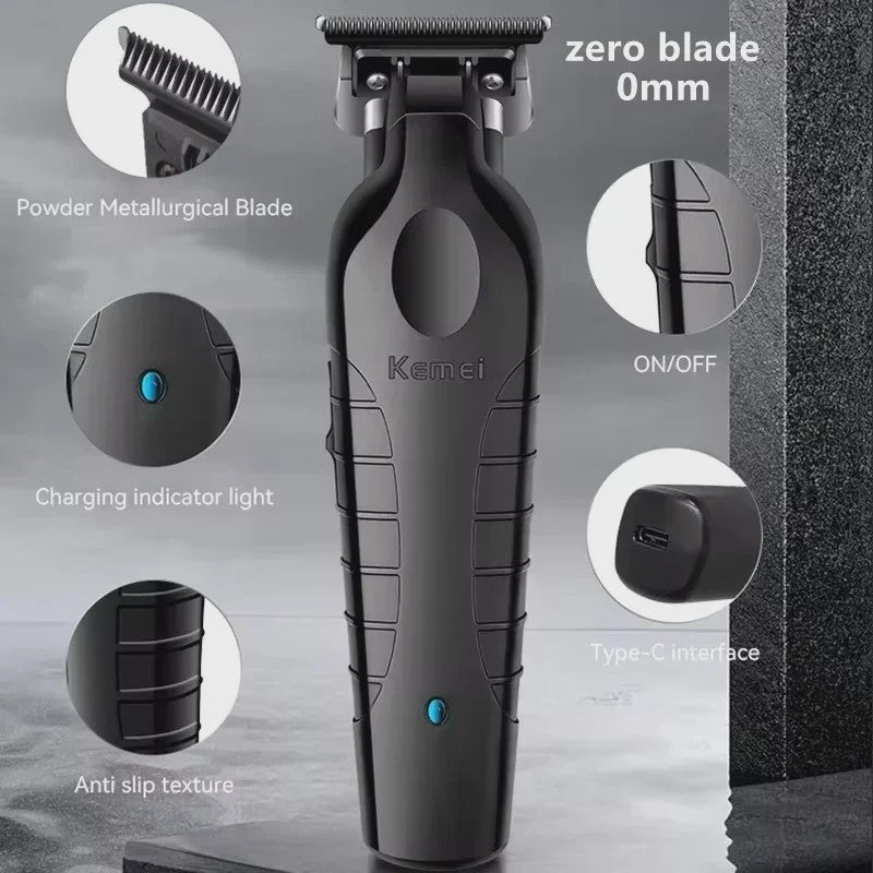 Kemei Professionele Draadloze Baardtrimmer & Tondeuse Set KM-1071/KM-2299