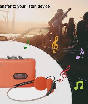 Draagbare Cassette naar MP3 Converter & Recorder met Ingebouwde Microfoon en Koptelefoon