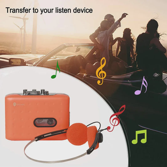 Draagbare Cassette naar MP3 Converter & Recorder met Ingebouwde Microfoon en Koptelefoon