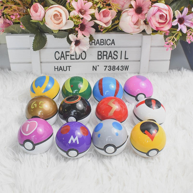 Set van 12 Pokémon Poké Ball Figuren - Pikachu & Vrienden Actiefiguren Collectie