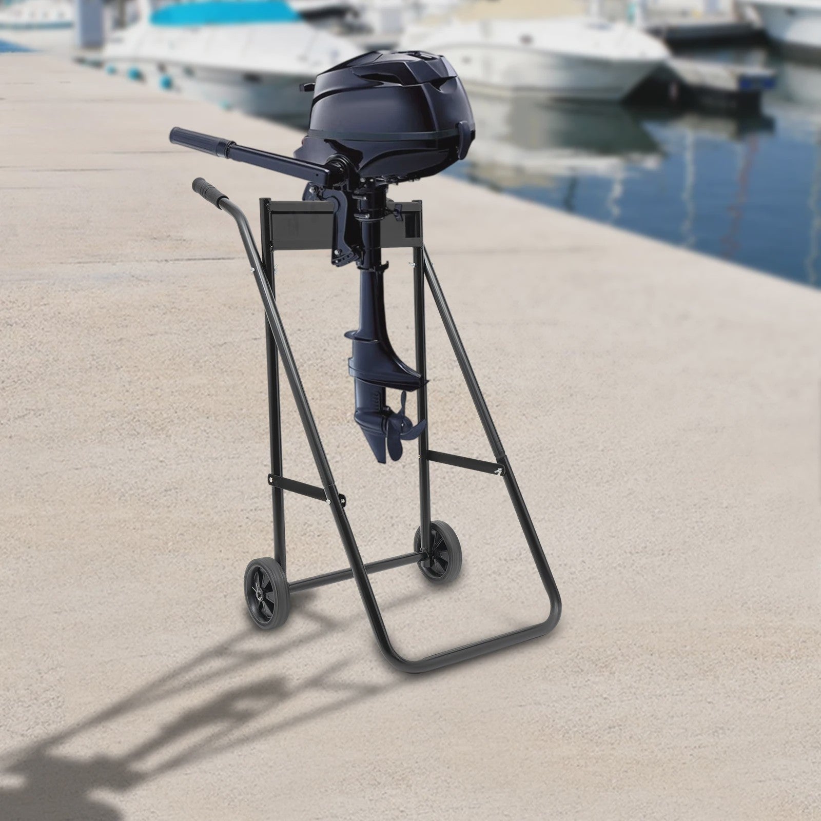 Robuuste Opvouwbare Buitenboordmotor Trolley met Wielen - Heavy Duty Motorstandaard