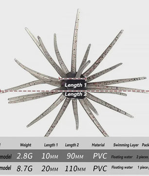 Zachte Kunstaas Zee-egel 10cm 9g - TPE Vis Lure voor Brasem, Baars & Forel