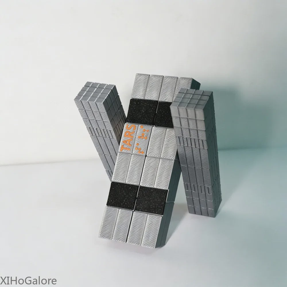 3D Geprinte Tars Robot Model - Metaalafwerking - Sci-Fi Bureau Decoratie