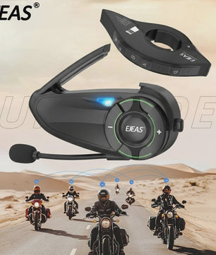 EJEAS Q8 Motorhelm Intercom Systeem - Bluetooth 5.1 Mesh 3.0, APP Bediening