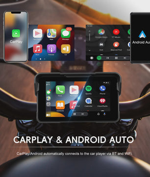 5" Motorfiets Navigatie Display met Draadloze CarPlay & Android Auto